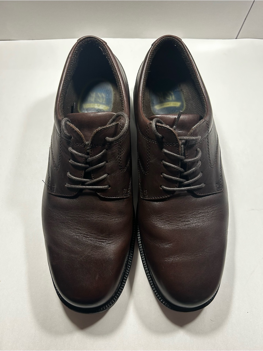 Nunn Bush Dark Brown Leather Derby Lace-Up Shoes